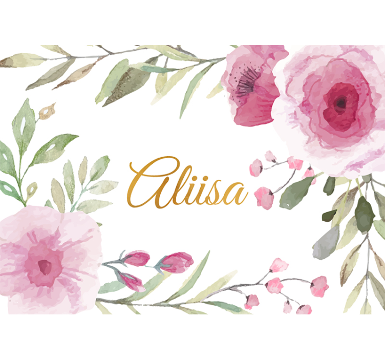 Flower mural floral elegance expressed - TenStickers
