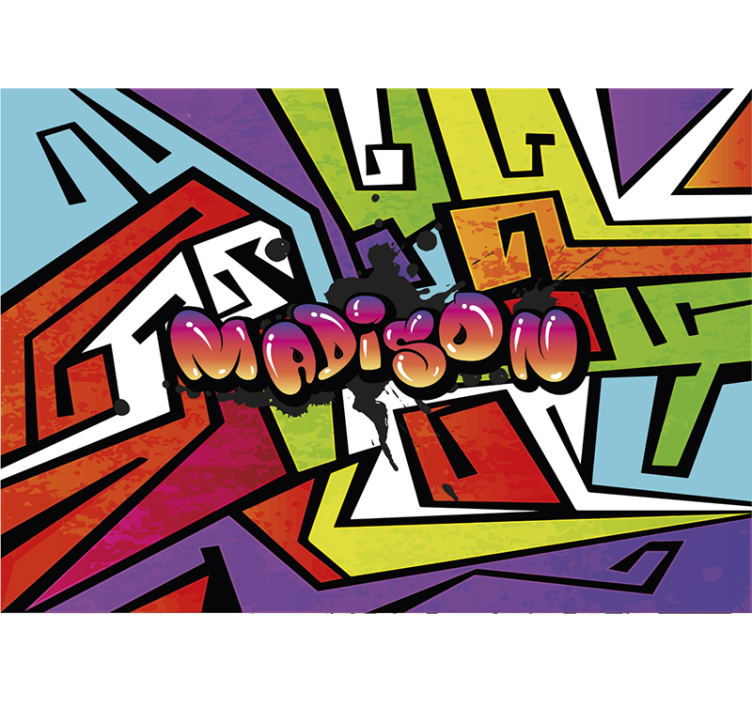 Urban wall mural vibrant street art - TenStickers