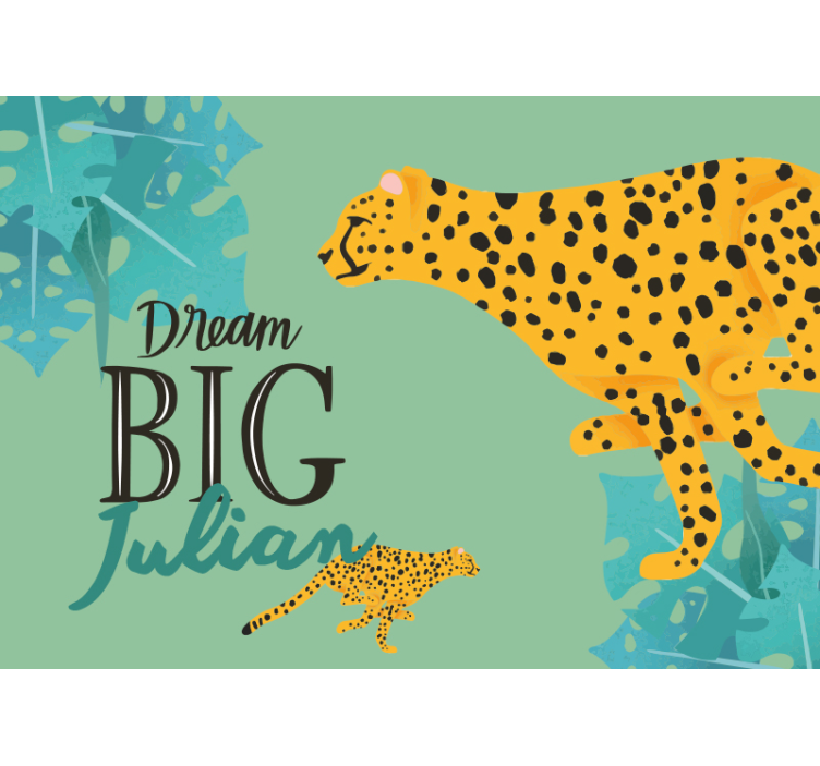 Leopard Dreams animal mural - TenStickers