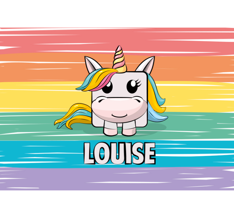 Cute Unicorn Design animal mural - TenStickers