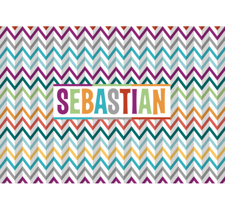 Colorful Chevron Pattern custom wall mural - TenStickers