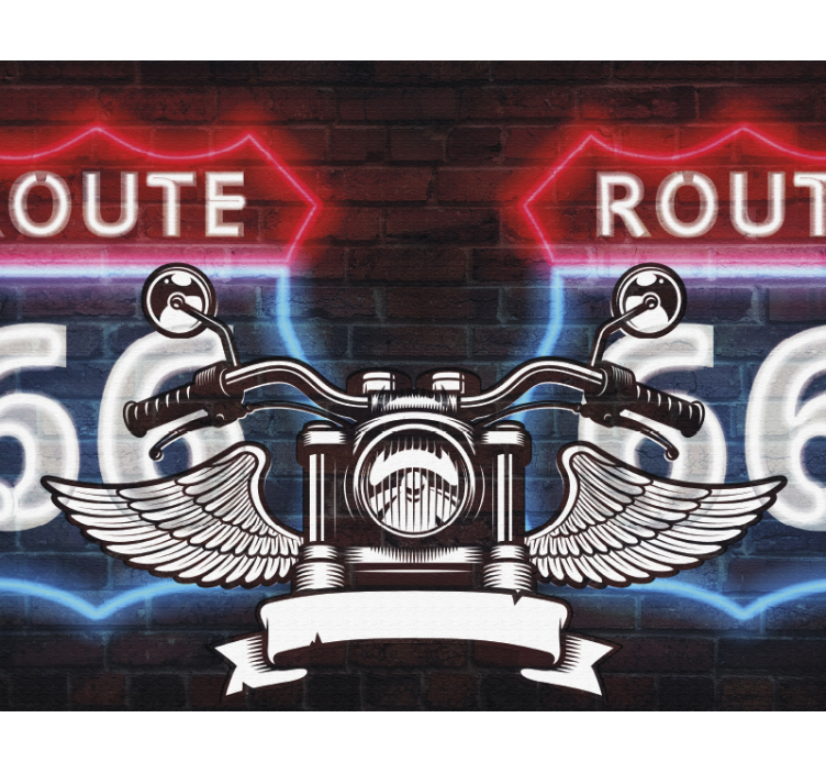Motorcycle With Wings vehicle wall mural - TenStickers