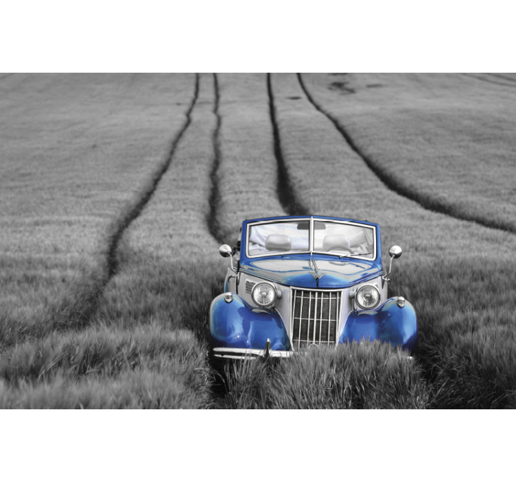 Classic Blue Car vehicle wall mural - TenStickers