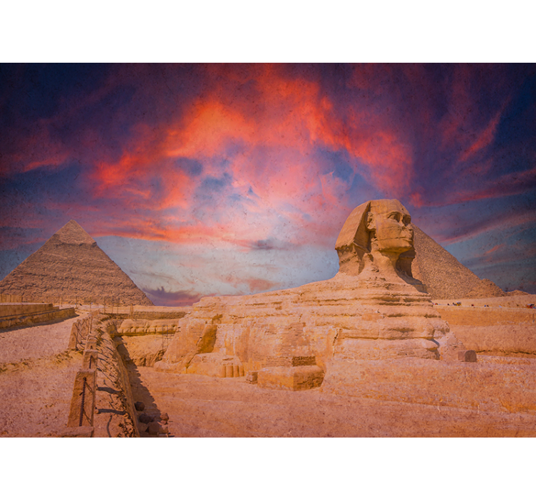 Pyramids and Sphinxes city wall mural - TenStickers