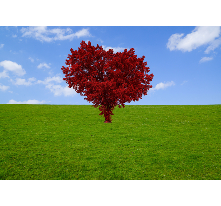 Heart Shaped Tree flower mural - TenStickers
