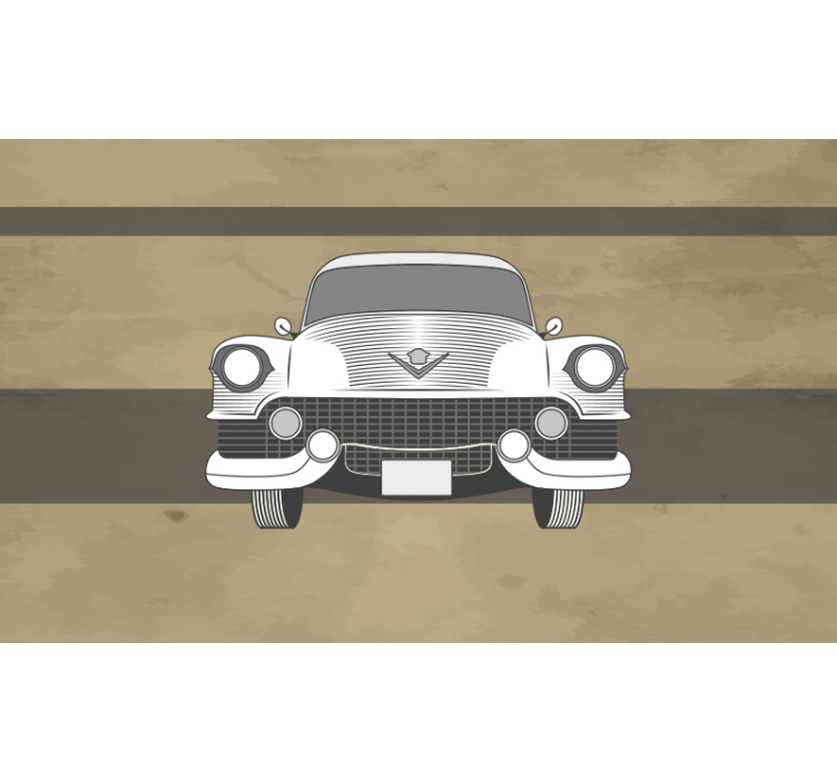 Vintage wall mural classic car front design - TenStickers