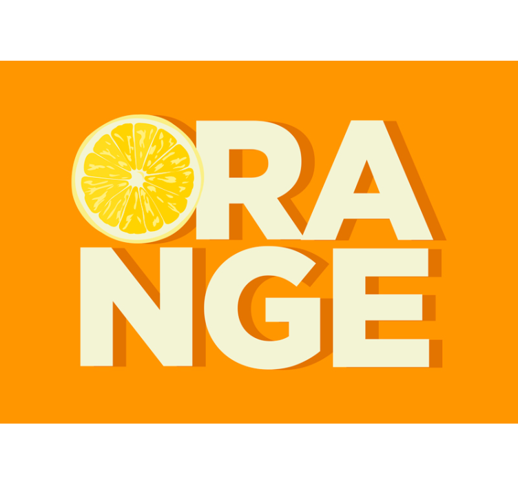 Fresh citrus flavor phrase wall mural - TenStickers