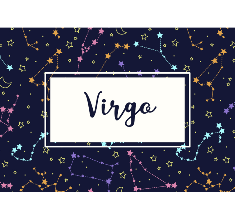 Phrase wall mural virgo celestial design - TenStickers