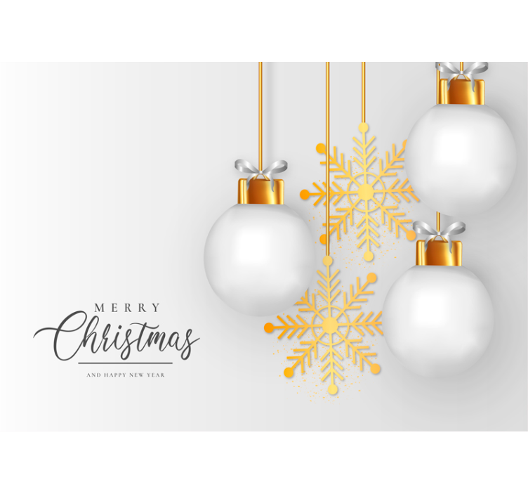 Hanging Christmas decorations wall mural - TenStickers