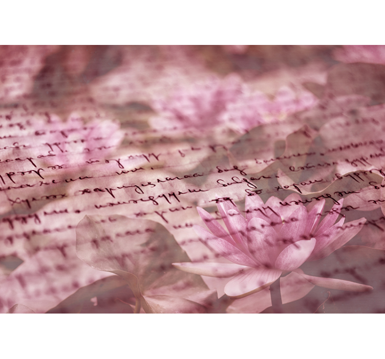 Delicate Floral Script flower mural - TenStickers