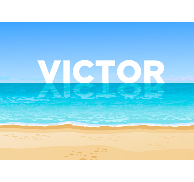 Beach With Water under the sea mural - TenStickers