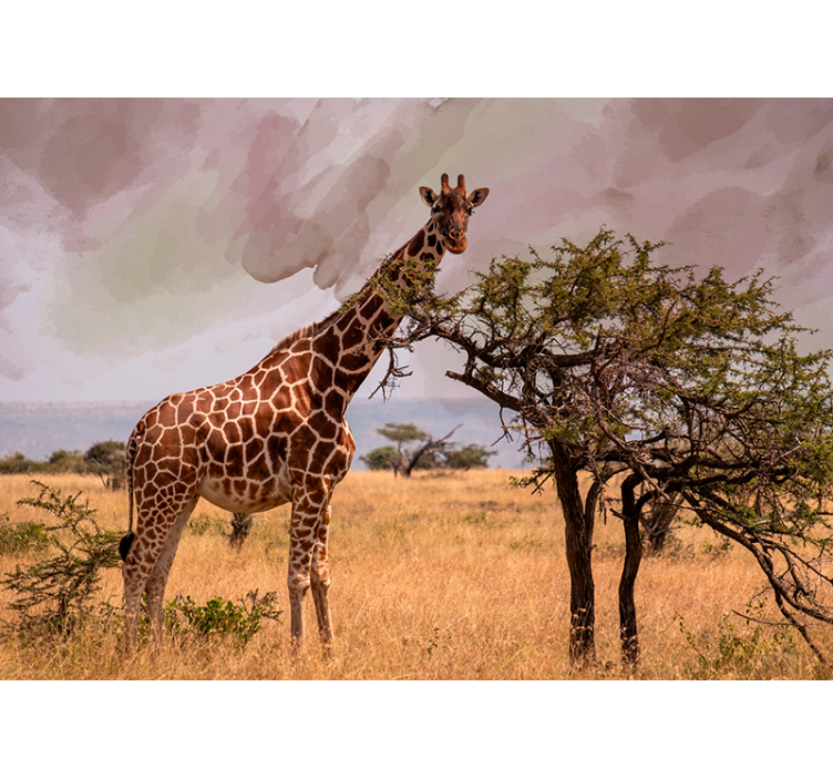 Giraffe in Nature animal mural - TenStickers