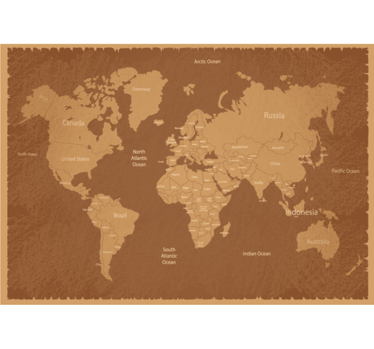 Global Geographic Map world map mural - TenStickers