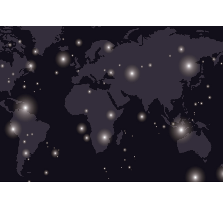 Celestial World Map world map mural - TenStickers