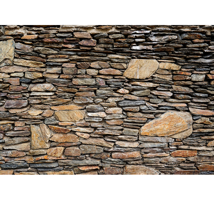 Stone wall mural natural rock texture - TenStickers