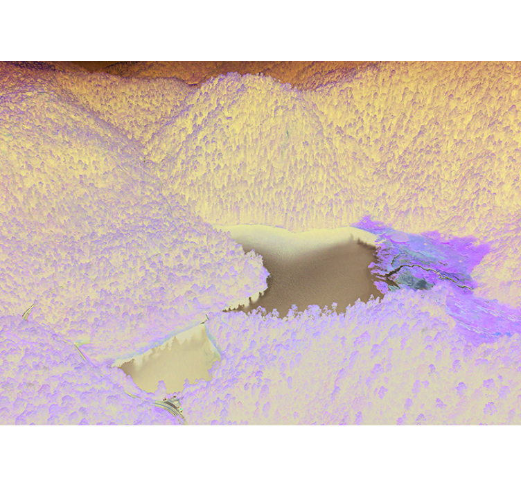 Mountain Lake Serenity landscape mural - TenStickers