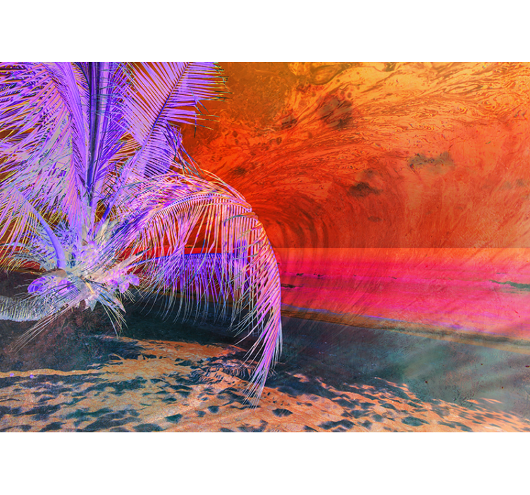 Nature wall mural tropical beach getaway - TenStickers