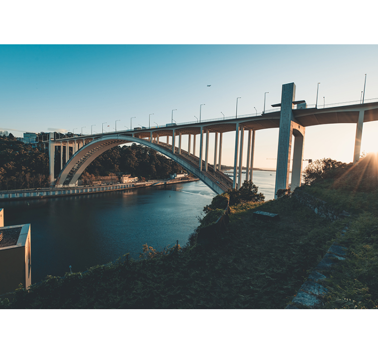 Architectural Bridge View city wall mural - TenStickers