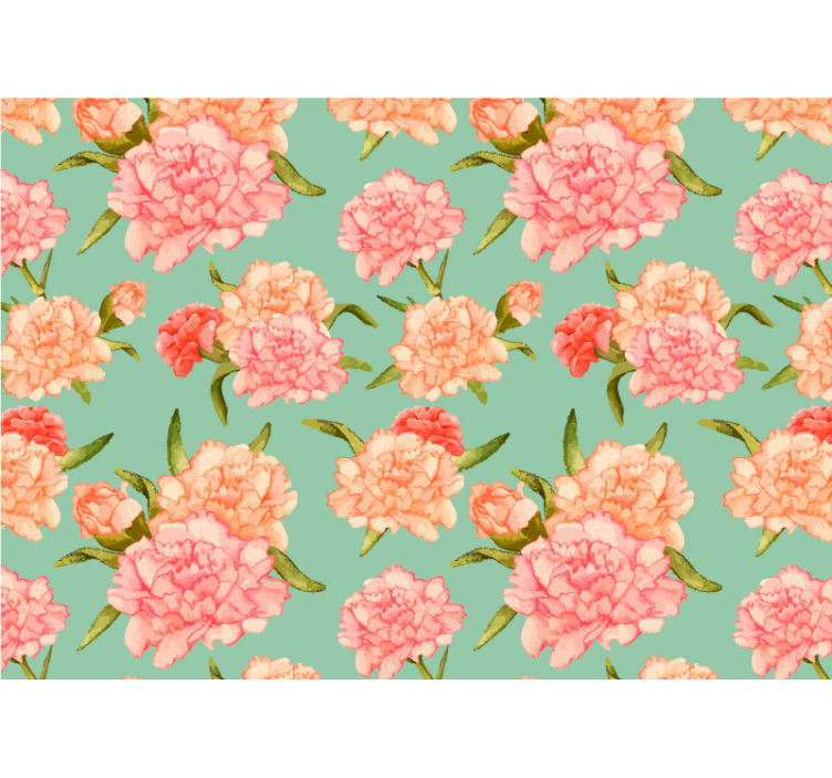 Flower mural peony floral design - TenStickers