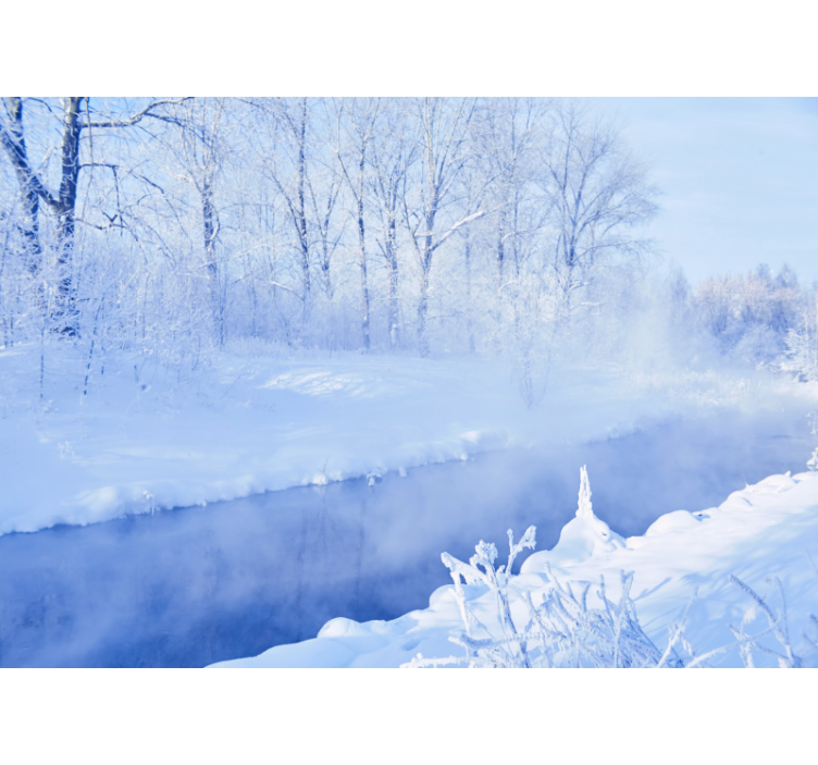 Landscape mural winter landscape serenity - TenStickers