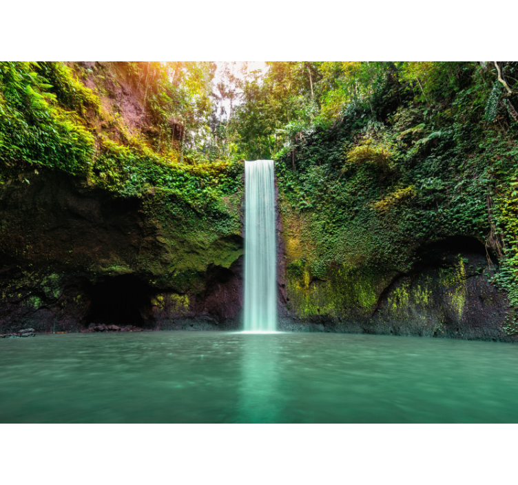 Waterfall mural serene waterfall retreat - TenStickers