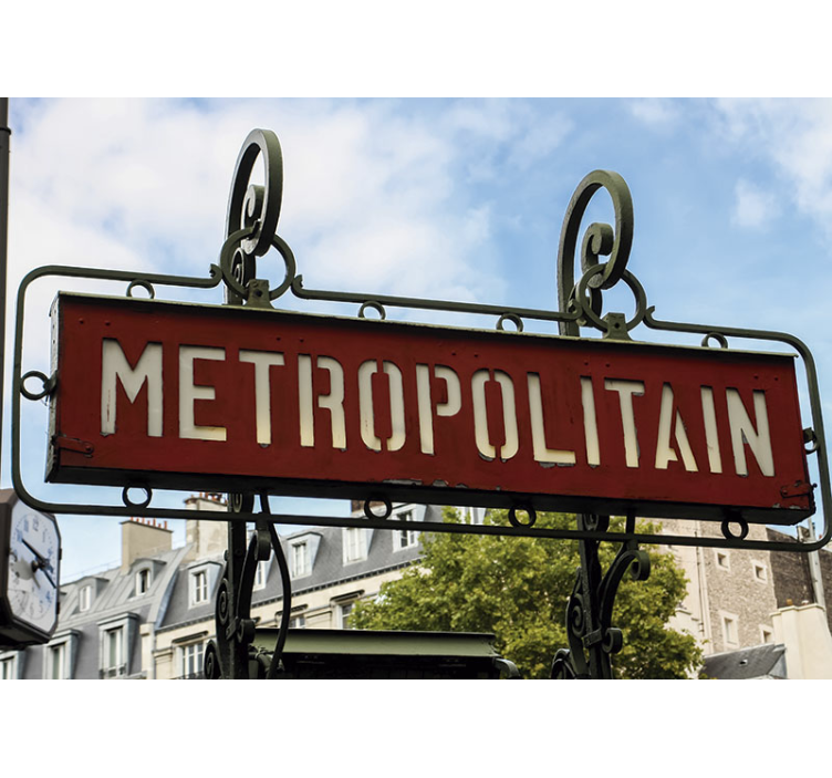 METROPOLITAIN Sign paris wall mural - TenStickers