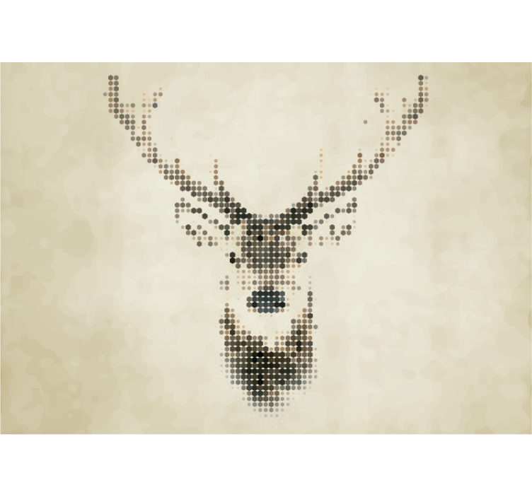 Animal mural stylized deer head - TenStickers
