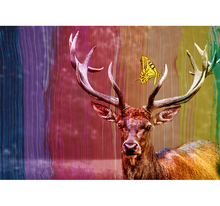 Animal mural majestic deer head - TenStickers