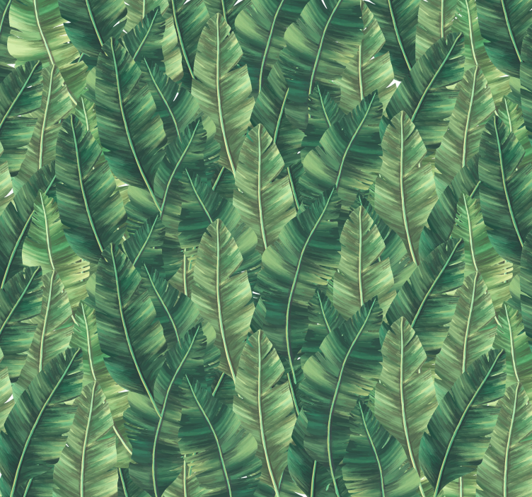 Big green leaves nature wall mural - TenStickers