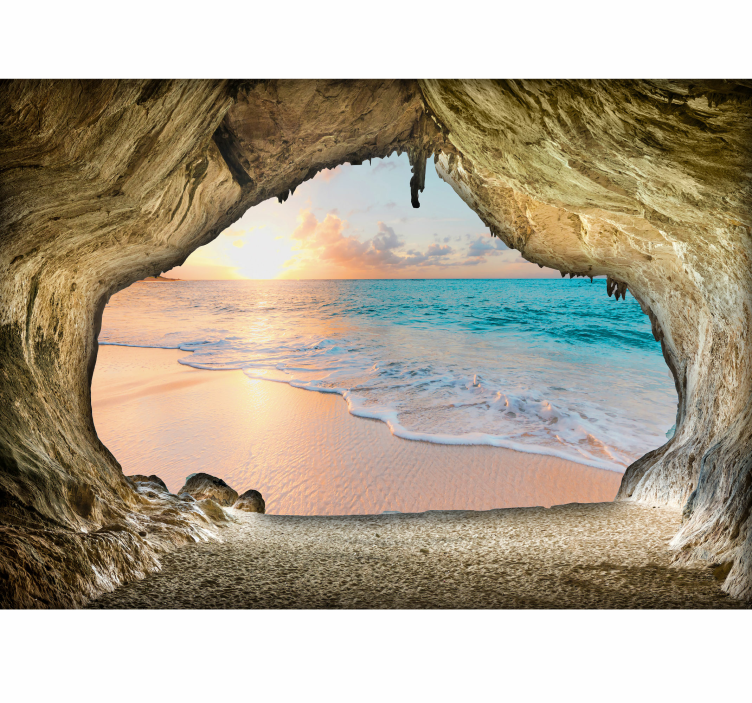 3D ocean view 3D mall mural - TenStickers