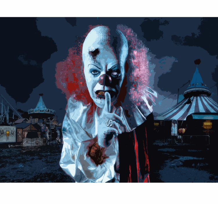 Horror Movie scary clown wall mural - TenStickers