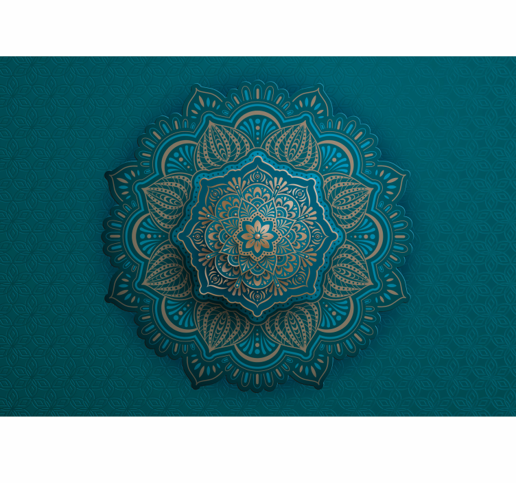 Mandala wall mural complex floral design - TenStickers