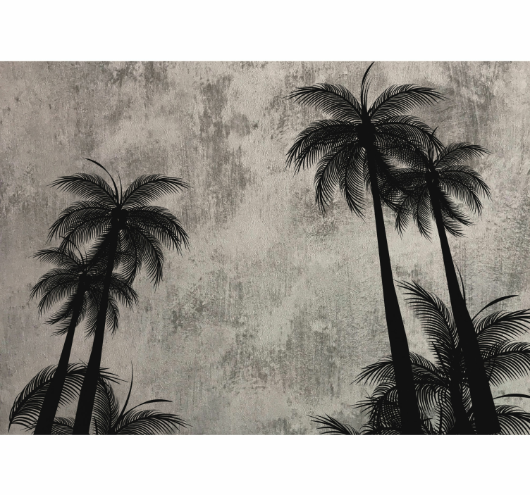 Tree wall mural outline of palm trees - TenStickers