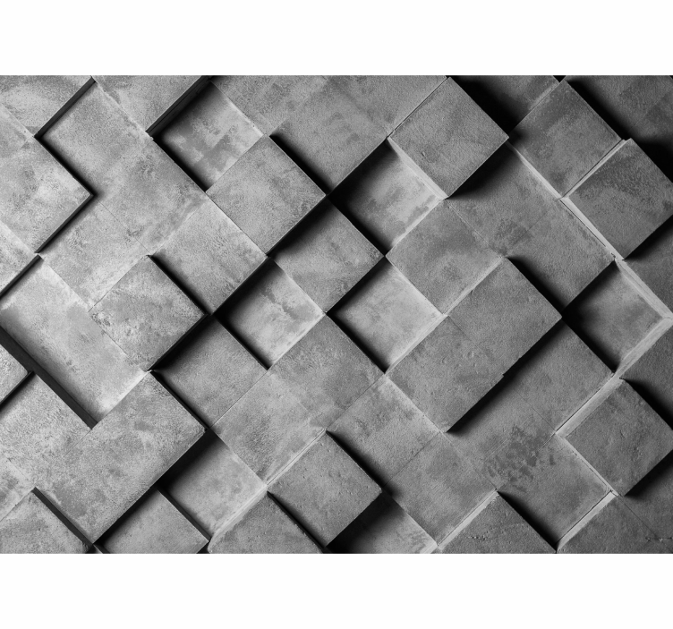 Texture wall mural geometric grey design - TenStickers
