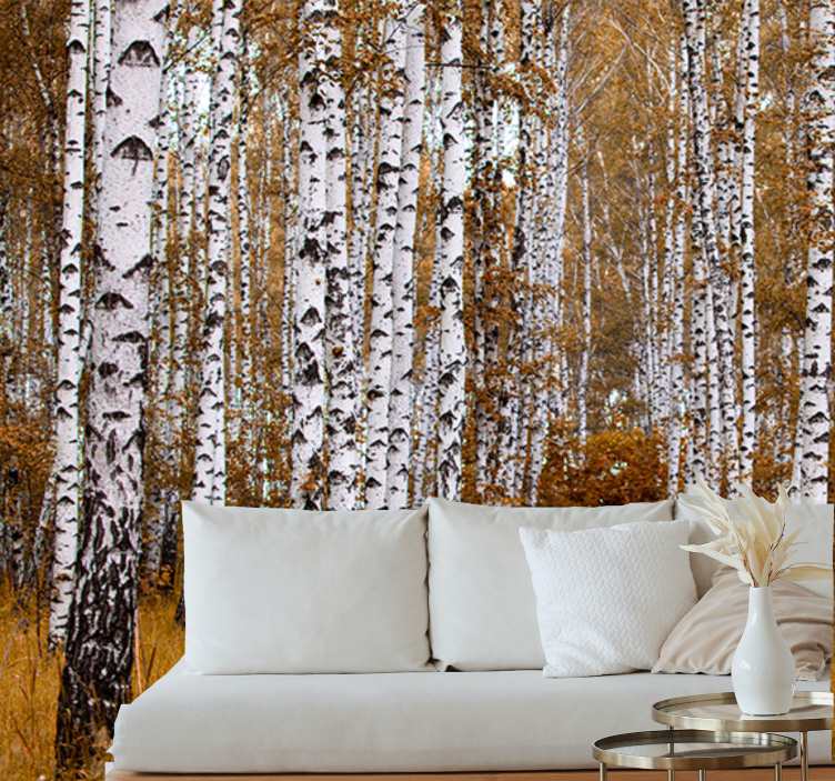 Woodland Trees Forest Wall Mural - TenStickers