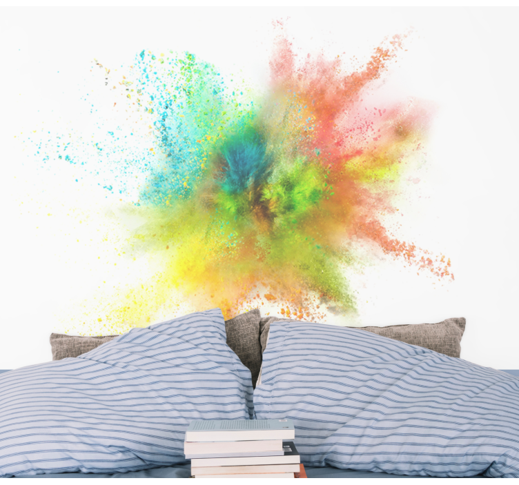 Abstract wall mural colorful splash design - TenStickers