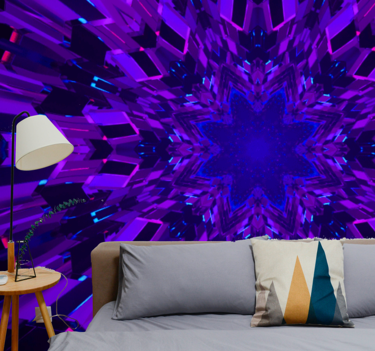 Abstract wall mural geometric star design - TenStickers