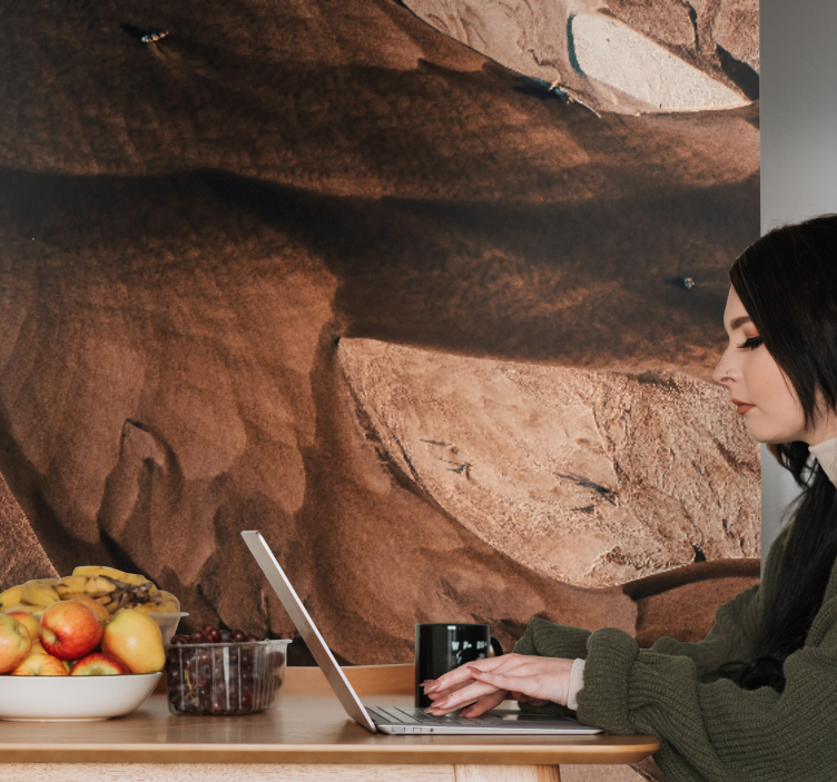 Abstract wall mural textured sand patterns - TenStickers