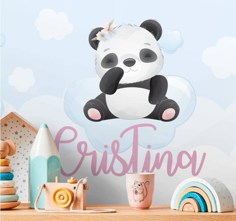 Animal mural cute panda design - TenStickers