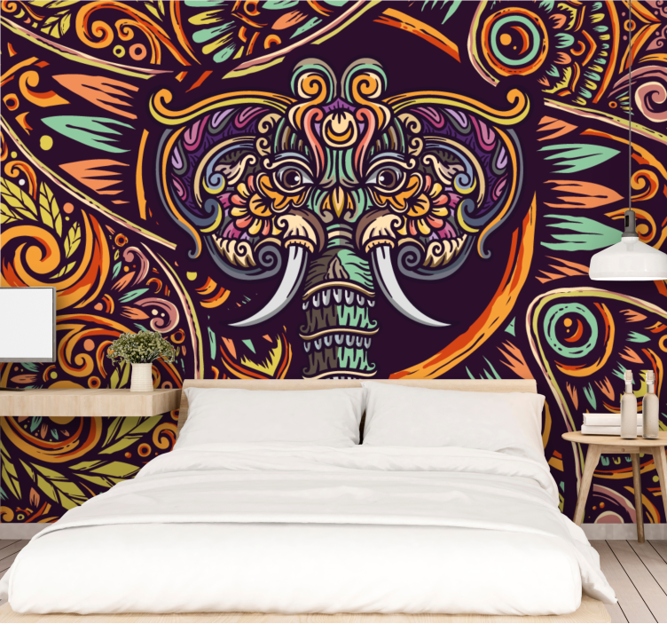 Animal mural decorative elephant design - TenStickers