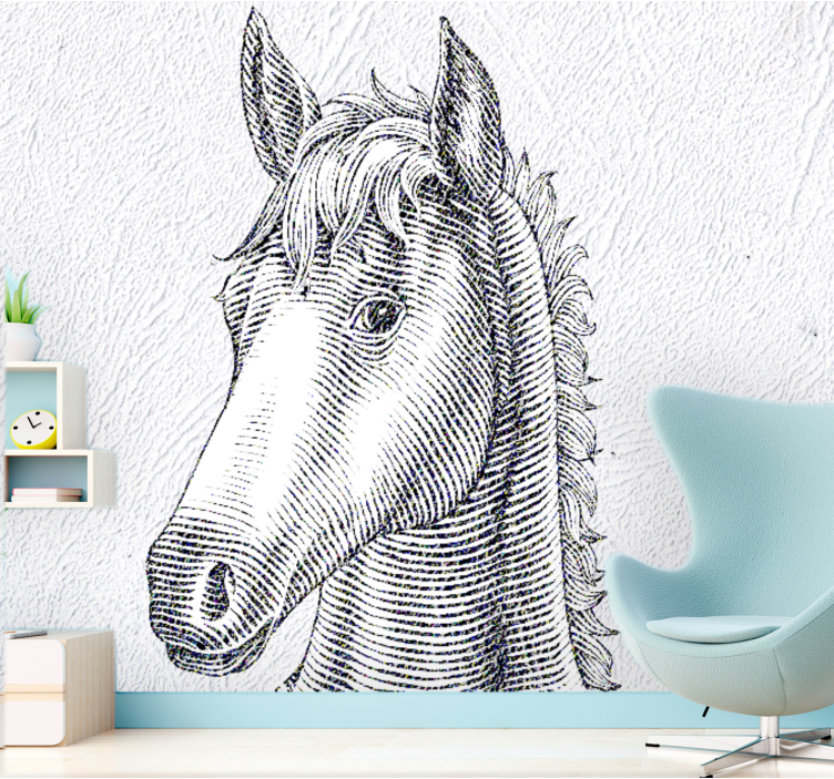Animal mural elegant horse portrait - TenStickers