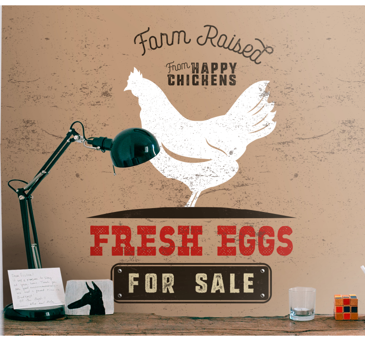 Animal mural farm fresh chickens - TenStickers