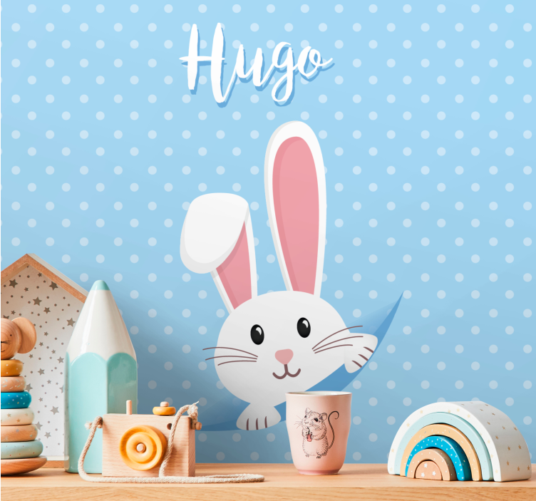 Animal mural happy bunny design - TenStickers