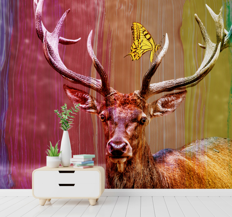 Animal mural majestic deer head - TenStickers