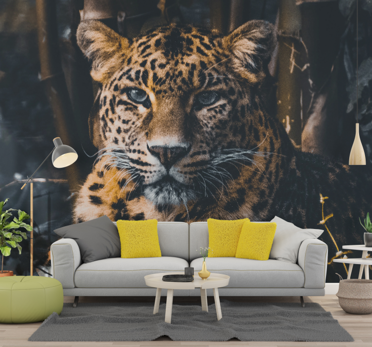 Animal mural majestic leopard portrait - TenStickers