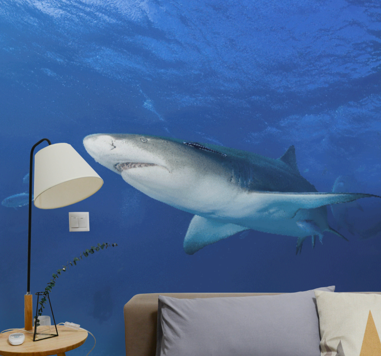 Animal mural majestic shark adventure - TenStickers