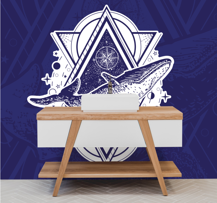 Animal mural majestic whale design - TenStickers