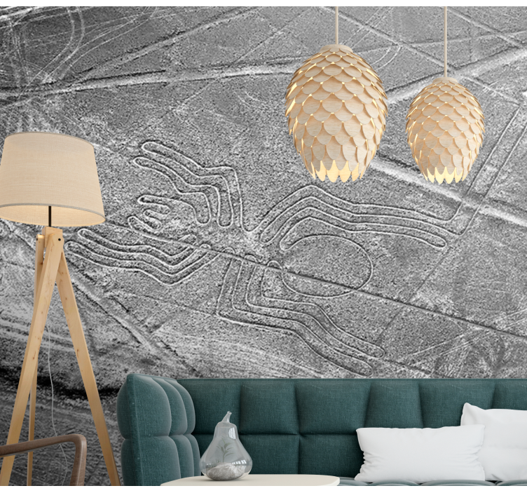Animal mural nazca spider geoglyph - TenStickers