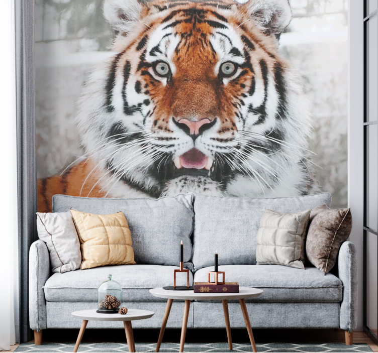 Animal mural regal tiger artwork - TenStickers