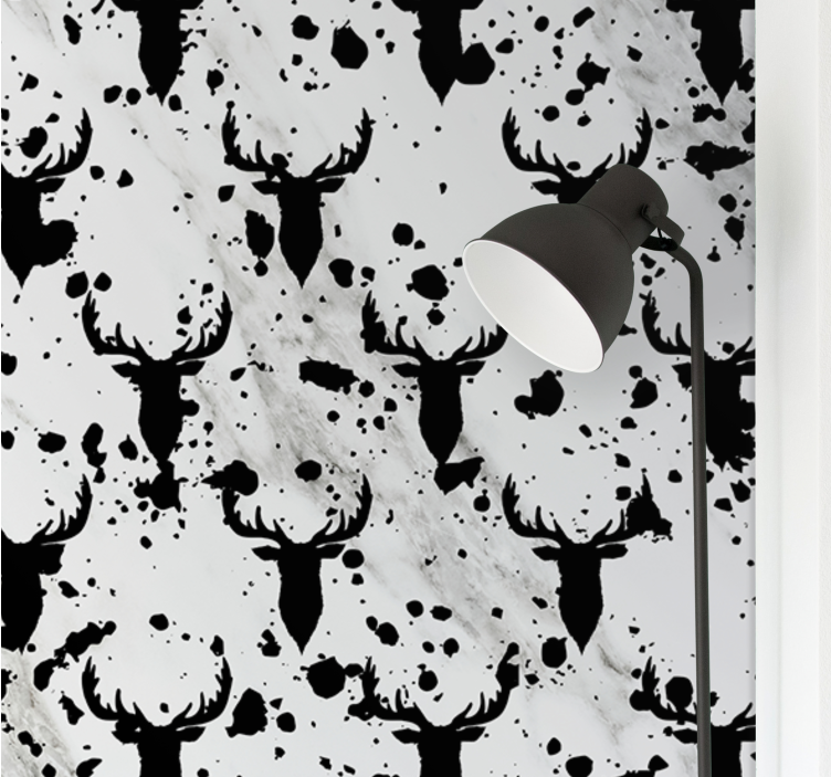 Animal mural stag silhouette design - TenStickers